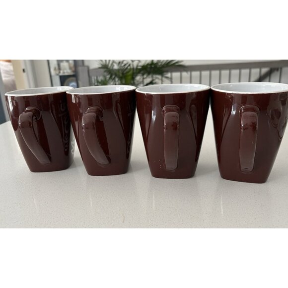 Lot of 4 McDonald’s Limited Edition 001 Brown McCafe 2014 Coffee Mugs Cups - Picture 7 of 13